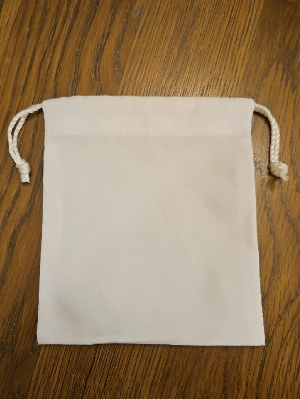 Coach White Drawstring Logo Pouch